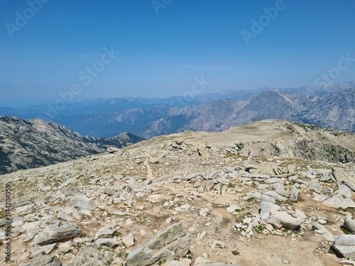 amazing view from top of the monte renoso, corsica photo