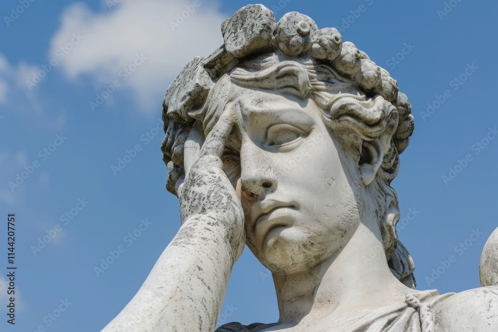 Dumb Facepalm Statue: A Sculpture of Angelic Art in Paris, France