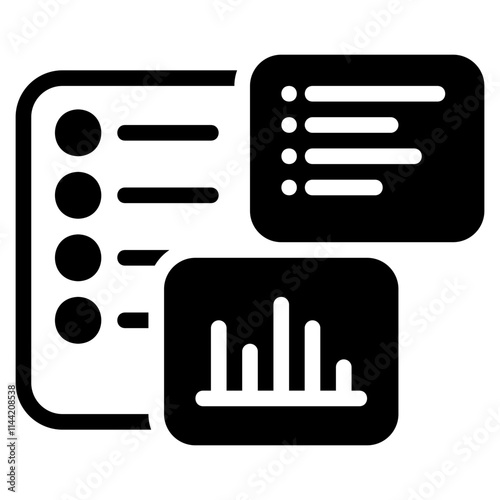 Data log glyph icon