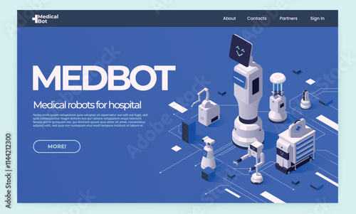 Medical Robots for Hospital Website Design