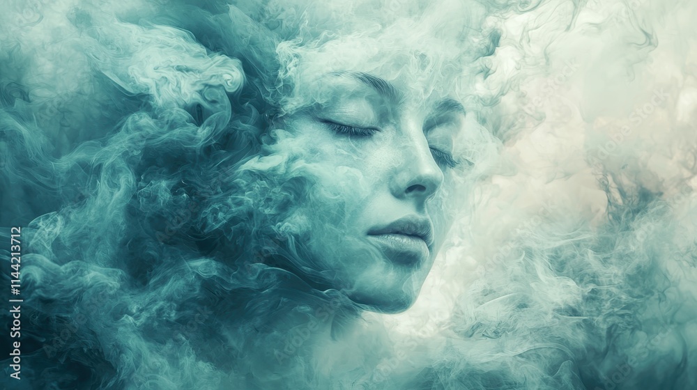 Dreamlike Faces Emerging from Distorted Smoke Dreamlike Faces Emerging from Distorted Smoke