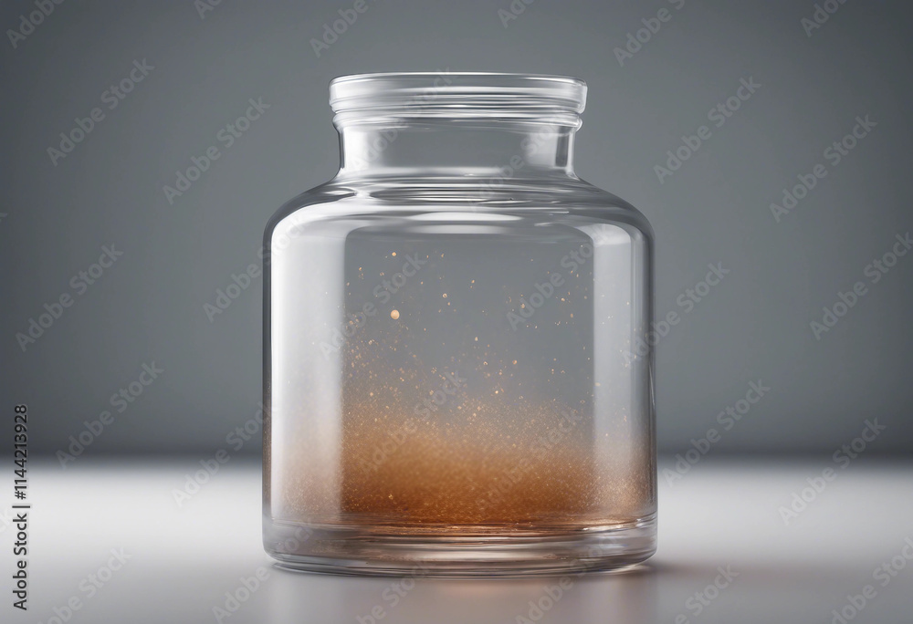 Laboratory test glass container on a Laboratory test glass container on a
