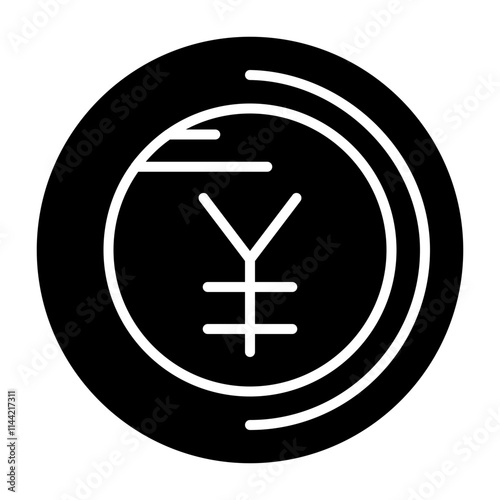 Yen sign Solid Style Icon