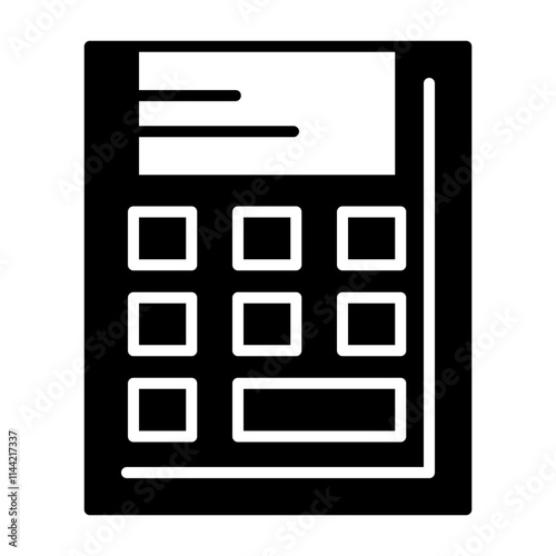 Calculator Solid Style Icon