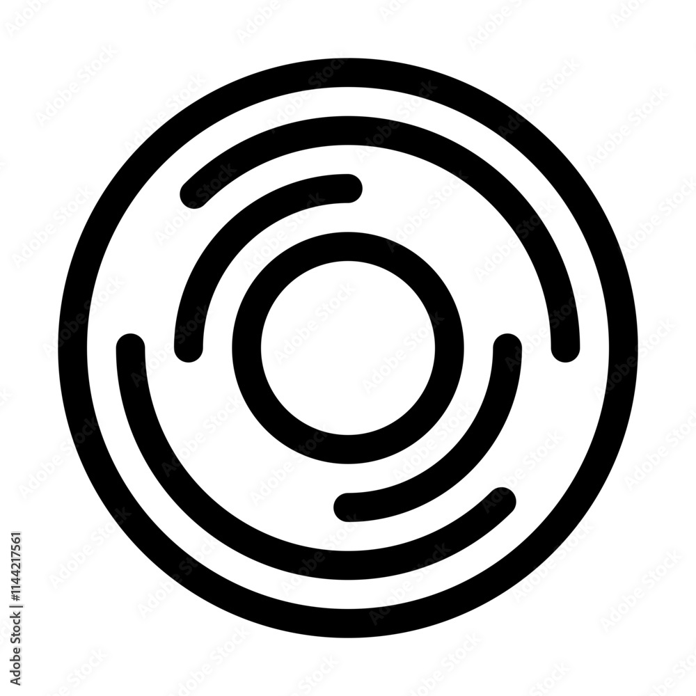 black hole line icon