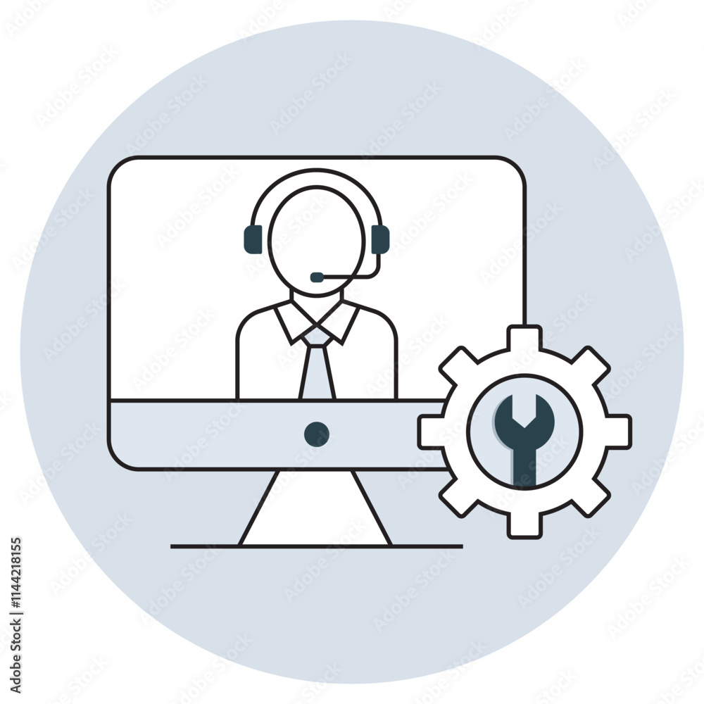 Technical support customer service icon, Enhancing User Experience Through Technical Support and Customer Service, Delivering Excellence in Technical Support for Customer Satisfaction icon, vector Technical support customer service icon, Enhancing User Experience Through Technical Support and Customer Service, Delivering Excellence in Technical Support for Customer Satisfaction icon, vector