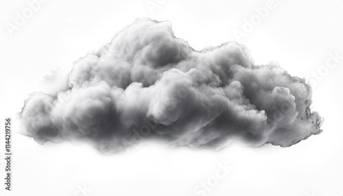 3D Realistic White Cloud Isolated on Black transparent- High-Quality Special Effects Illustration