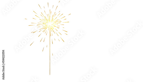 Golden Firework Texture with Thin Stroke Lines PNG Illustration
