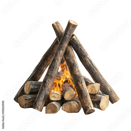 Campfire Isolated on Transparent Background photo