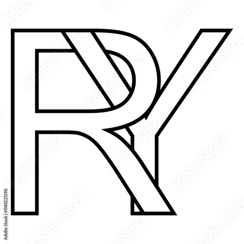 Logo sign ry yr icon double...