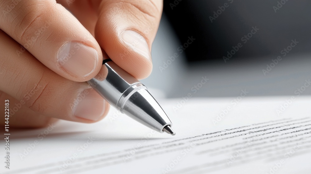Close-Up of Hand Signing Document with Fake Seals Using Modern Pen on Professional Surface Close-Up of Hand Signing Document with Fake Seals Using Modern Pen on Professional Surface