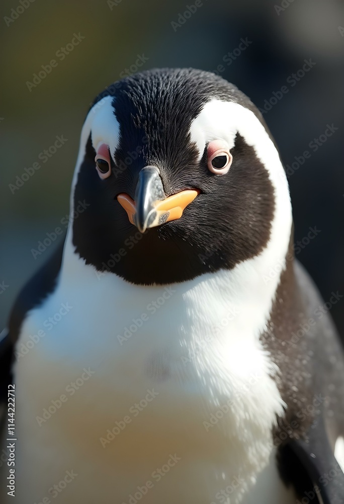 Naklejka premium Penguin in the Icy Arctic and Antarctic Landscapes Winter Wildlife