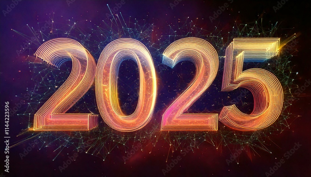 Happy new year 2025 beautiful abstract design banner Happy new year 2025 beautiful abstract design banner
