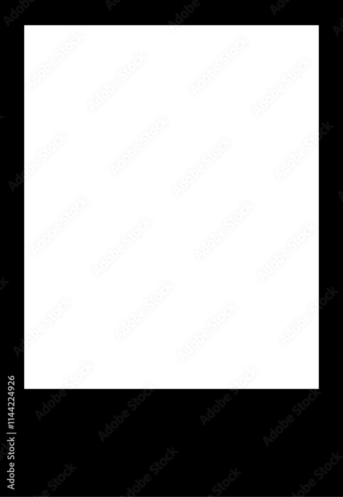 Obraz premium Polaroid photo frame isolated. Template for photo booth. Empty photo frame.