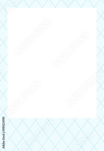 Polaroid photo frame isolated. Template for photo booth. Cute empty photo frame with pattern