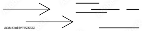 Two large arrows pointing right, intersecting with multiple parallel lines. Ideal for presentations, infographics, process flows, engineering diagrams, technical illustrations, educational materials