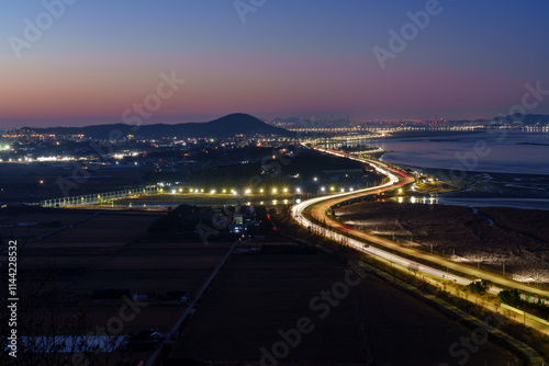 Early morning of Paju Province, South Korea