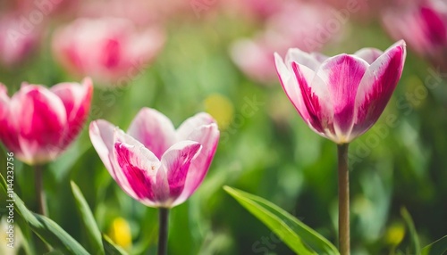Beautiful Blooming Flowers in Spring with Vibrant Colors and a Soft Background