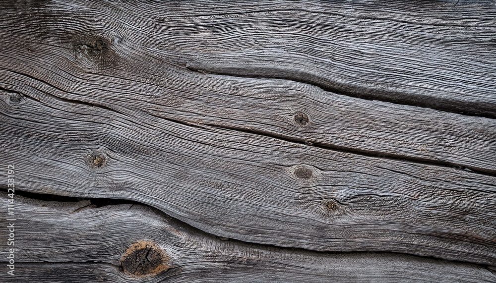 Naklejka premium 風雨にさらされて自然にグレーがかった古い木材の表面