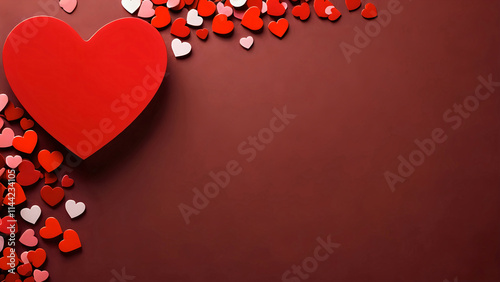 valentine card with hearts