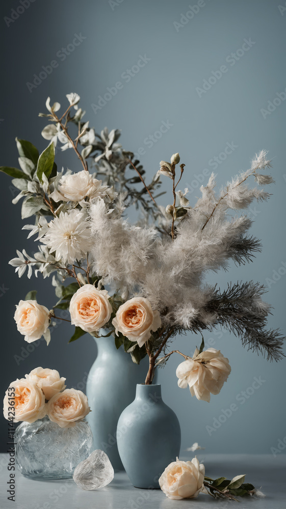 still life with a bouquet of flowers