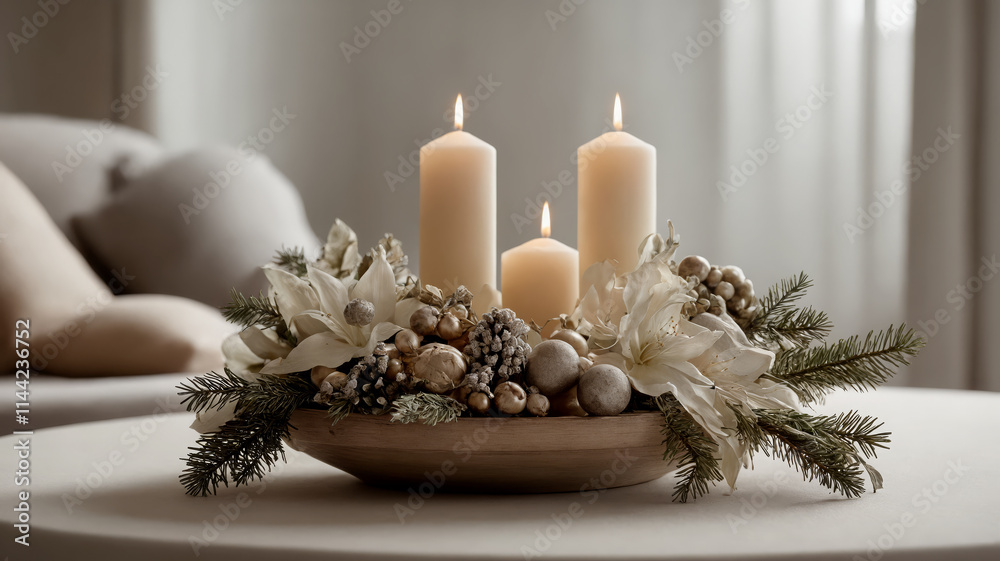 christmas decoration with candles
