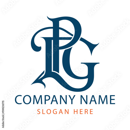 Creative PG Letter Logo Design, Design Inspiration, Illustration, Vector