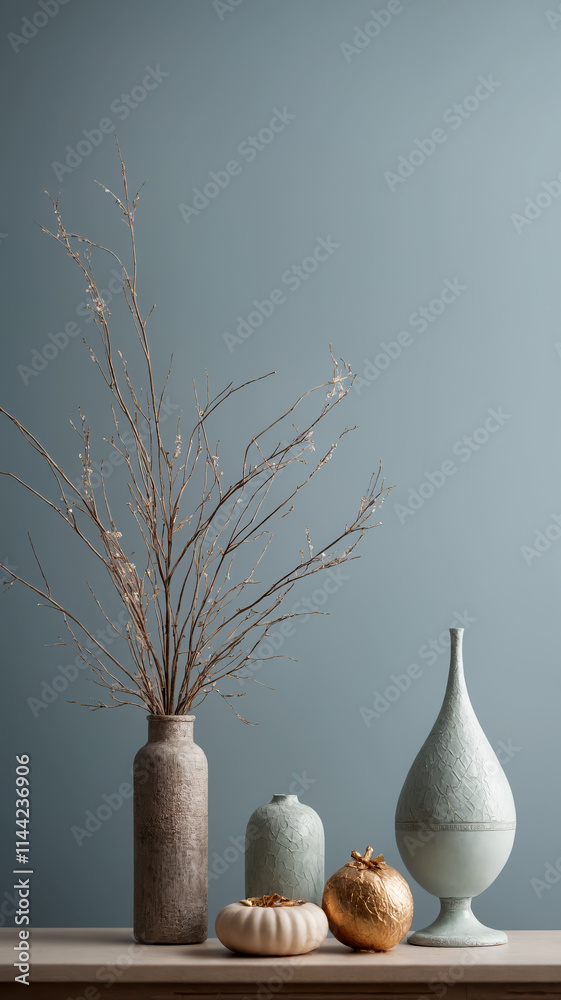 still life with vase and flowers