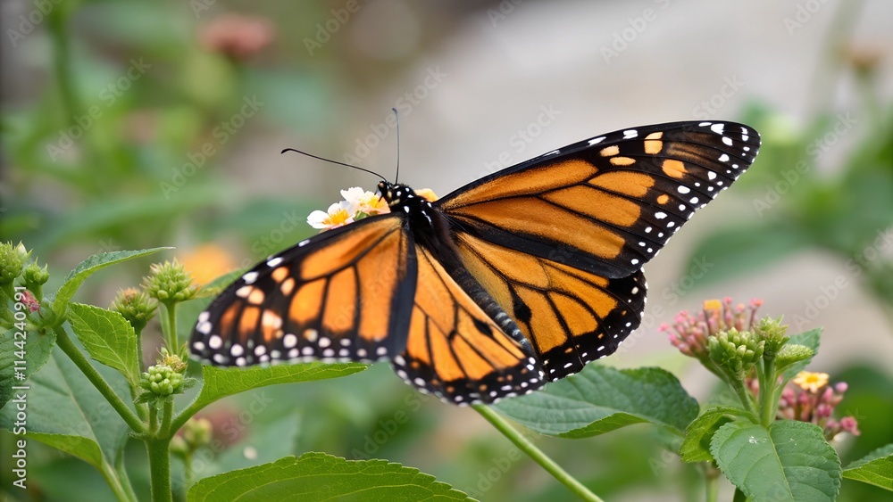 Butterfly with black and orange wings
Butterfly with black and orange wings