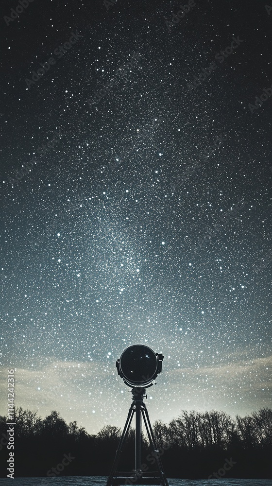 Telescope under the Milky Way. Telescope under the Milky Way.