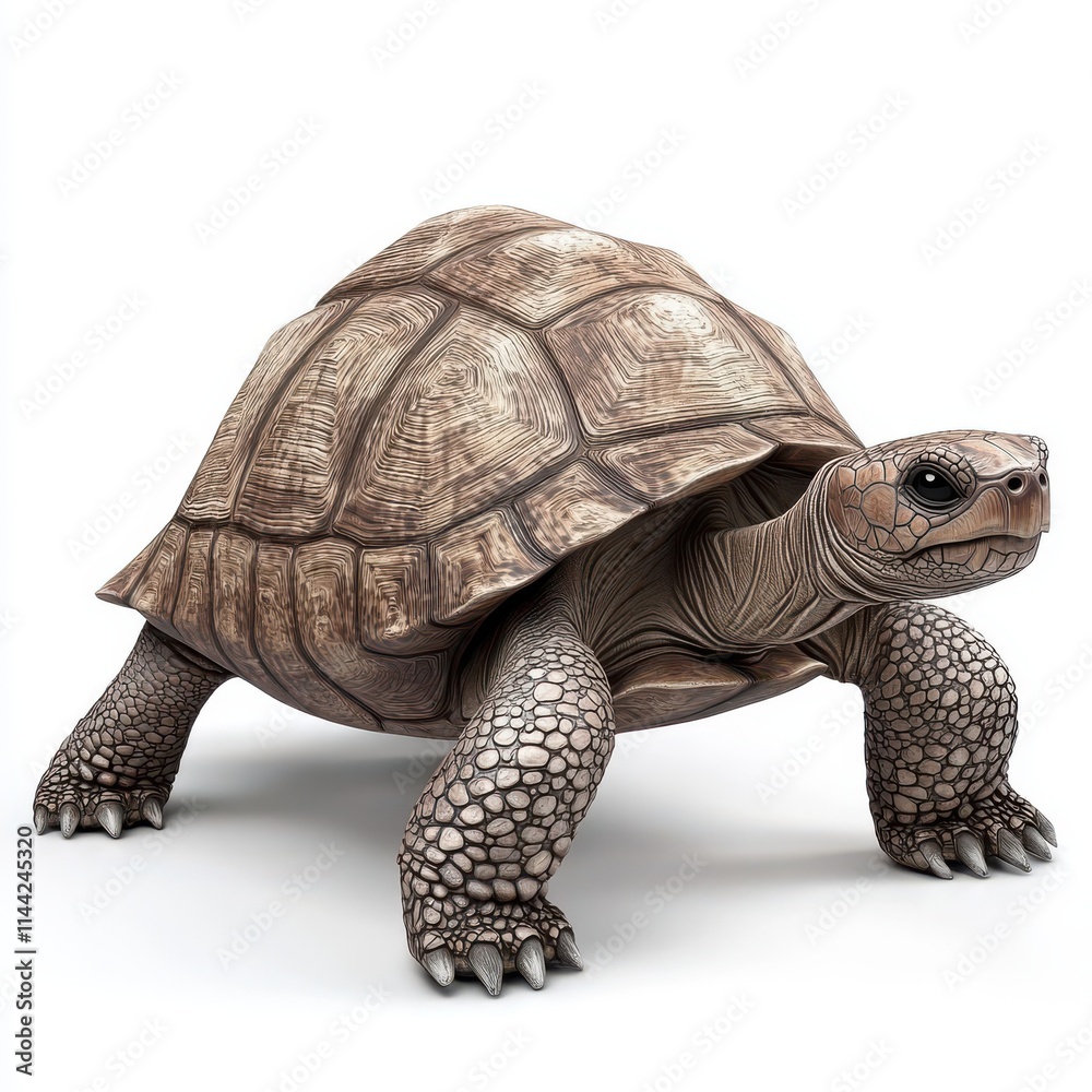 Obraz premium 3D Desert Tortoise Isolated and White Background