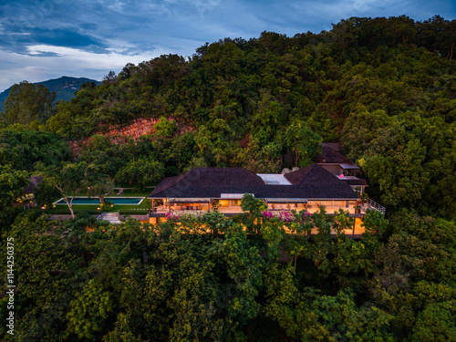 View of Laem Sor villa in South Samui, Thailand photo