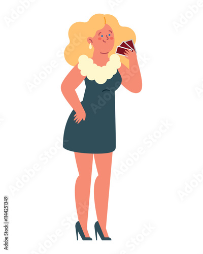 woman holding casino cards