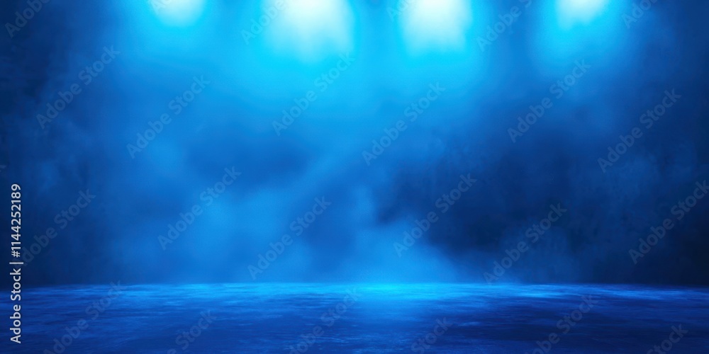 Blue background with lights shining on it Blue background with lights shining on it