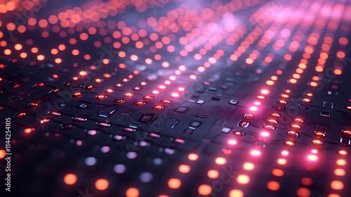 Wallpaper Mural Abstract Dark Tech Background  Glowing Circuit Board Texture Torontodigital.ca