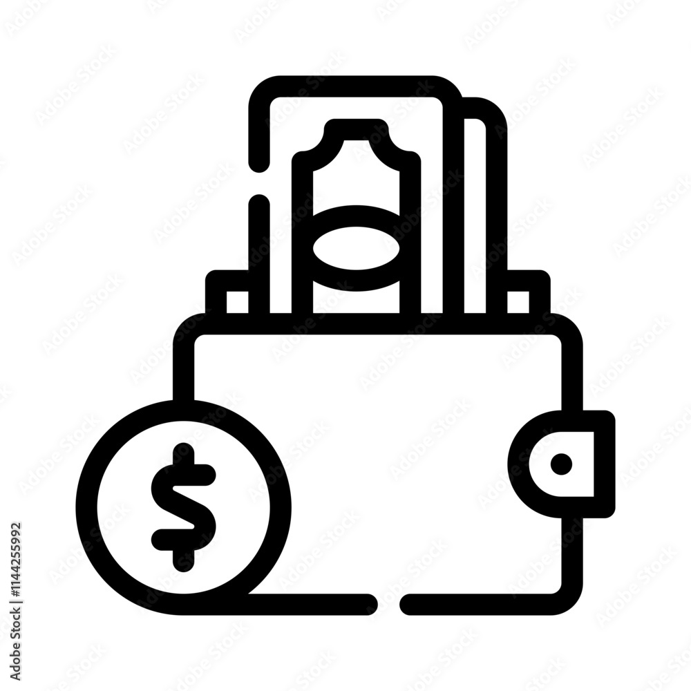 Wallet line icon Wallet line icon