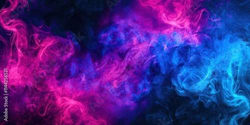 Purple and blue background with smoke