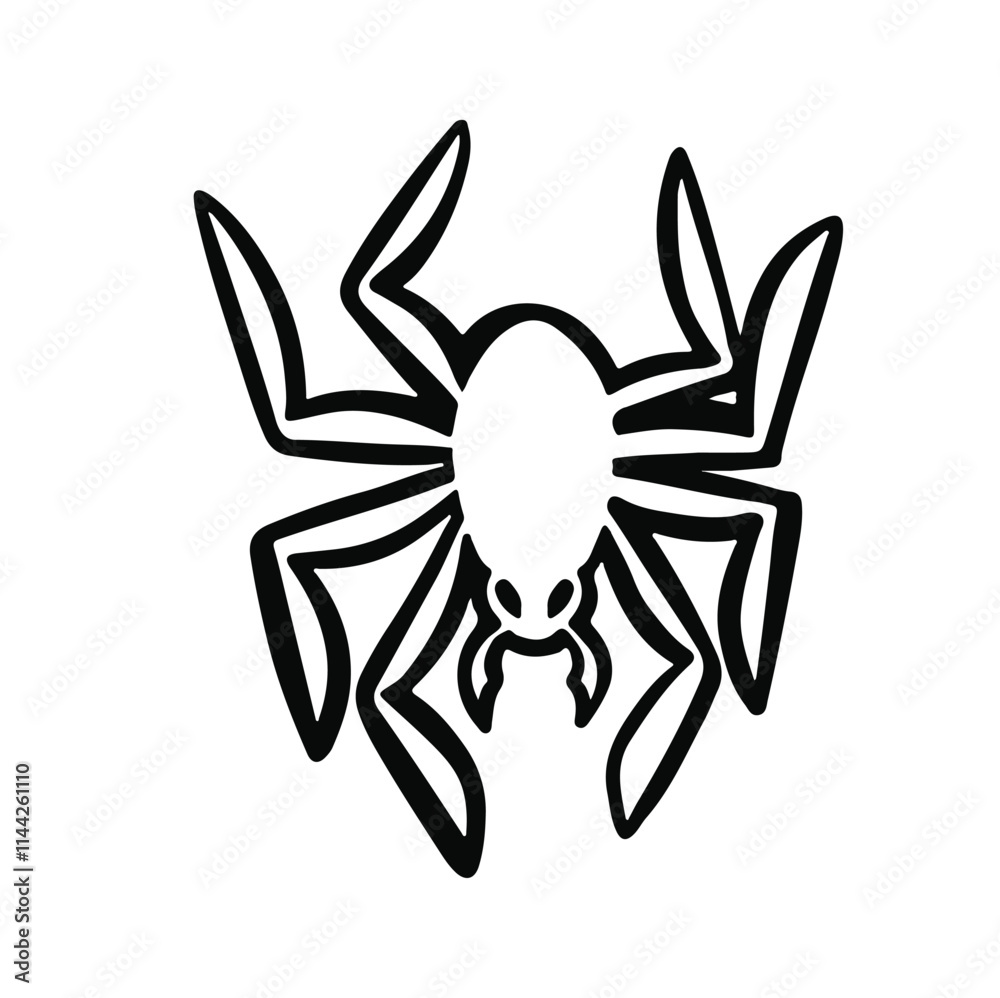black and white line spider hand drawn illustration vector black and white line spider hand drawn illustration vector