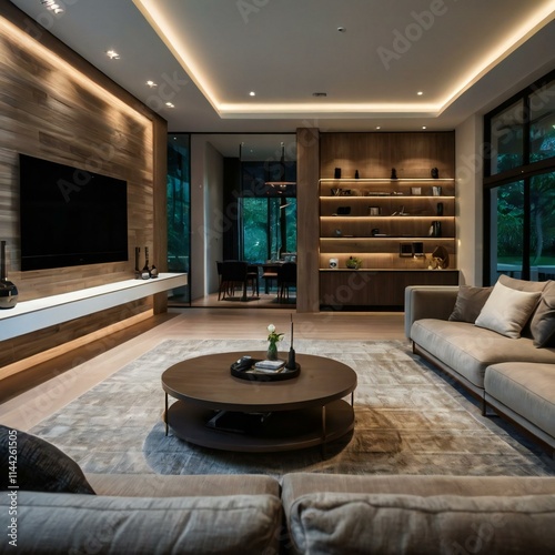 tech smart home living room Generative AI