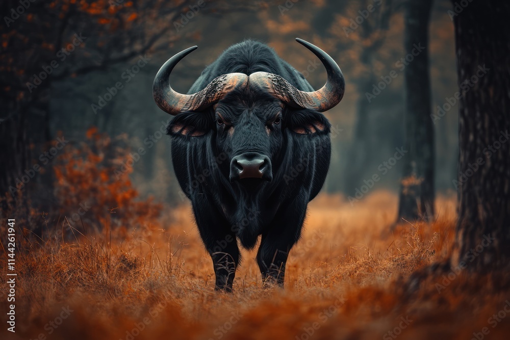 Naklejka premium Cape Buffalo River Charge