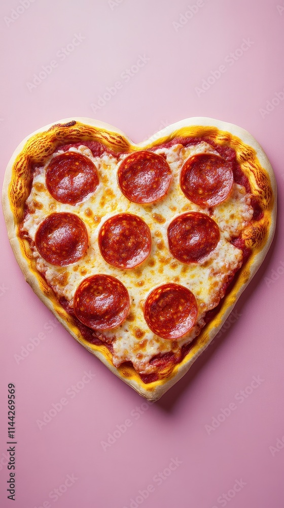 Heart shaped pepperoni pizza served on color background,Set of Valentine day,love and romantic banner,dating couple,dinner holiday meal concept,Romantic wedding. Heart shaped pepperoni pizza served on color background,Set of Valentine day,love and romantic banner,dating couple,dinner holiday meal concept,Romantic wedding.