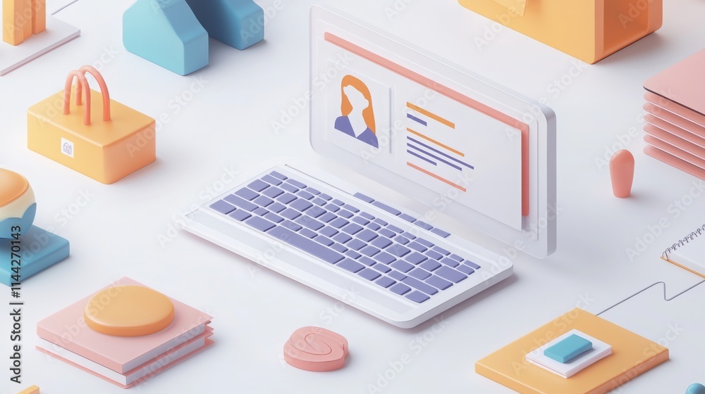 Online Learning Platform High Resolution Graphics