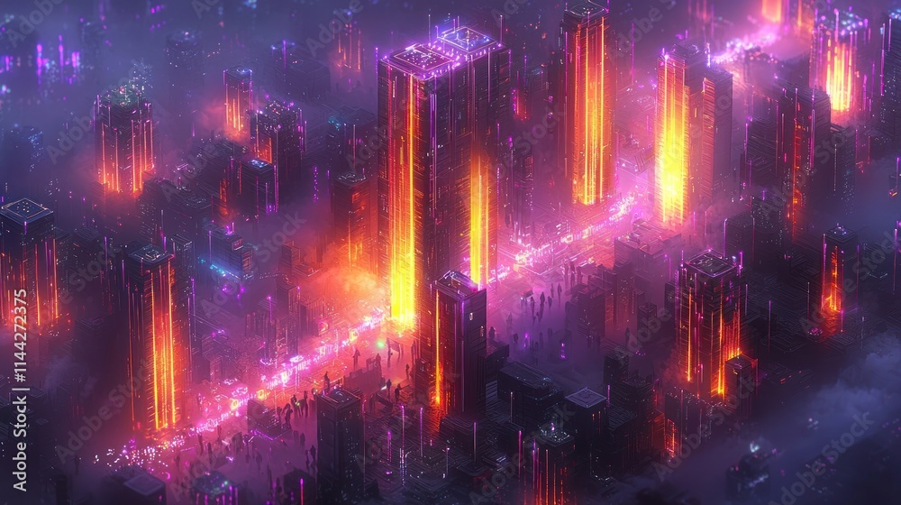 Neon Metropolis: A Futuristic Cityscape Neon Metropolis: A Futuristic Cityscape