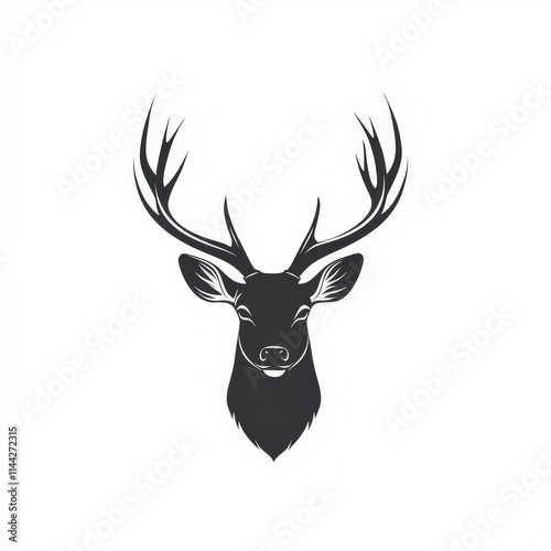 Design of deer head icon logo illustration isolated on white background photo