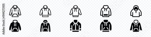 Hoodie line icon. Hoodie wear sign. Hooded sweatshirt symbol, Hoody line icon. Hoodie wear sign. Hooded sweatshirt icon, Sweatshirt icon 