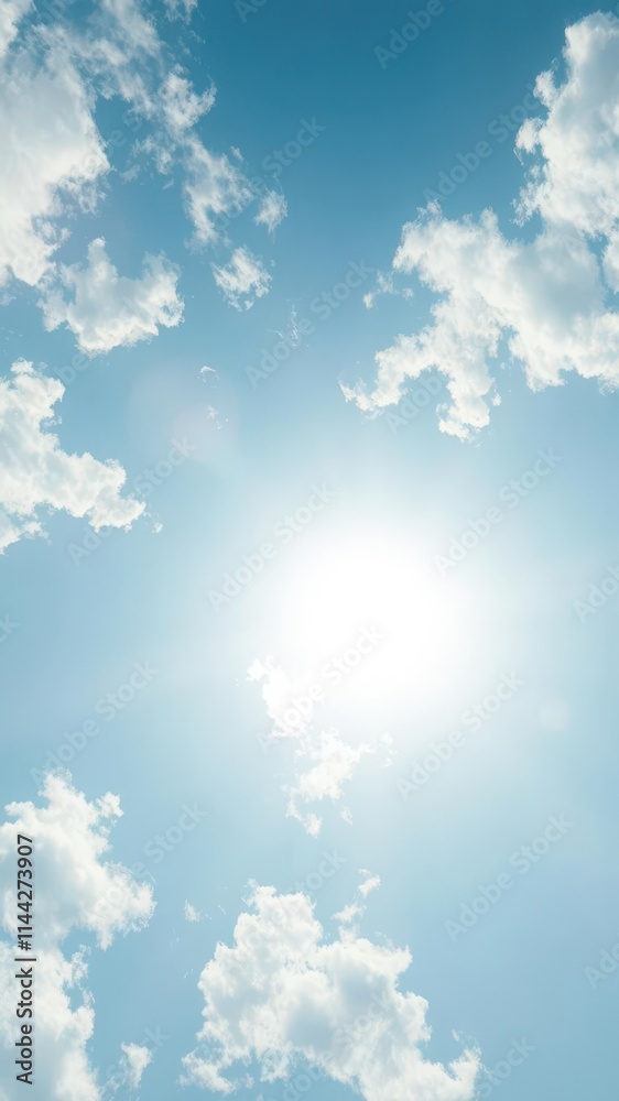 Azure summer sky, vibrant sun radiating light, blue sky, hot Azure summer sky, vibrant sun radiating light, blue sky, hot