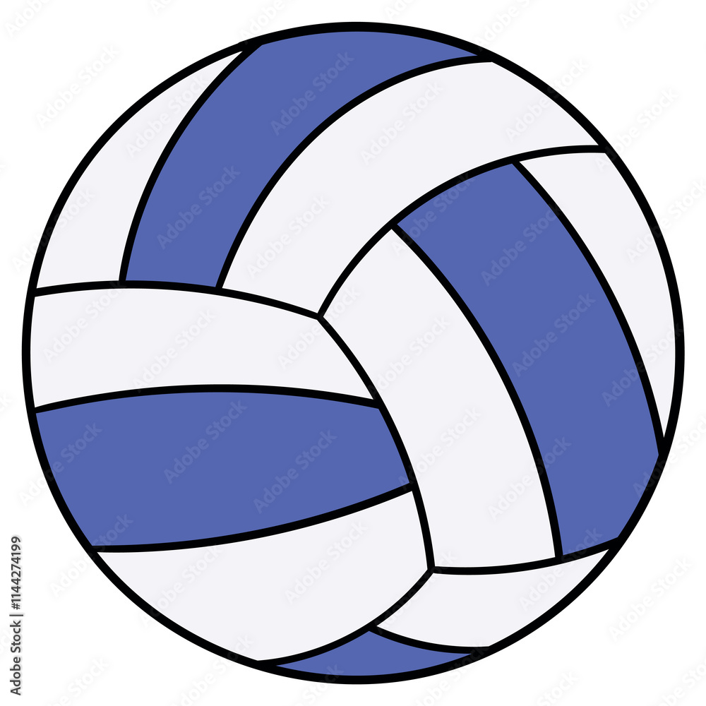 Hand drawn cartoon volleyball ball on white background. Hand drawn cartoon volleyball ball on white background.