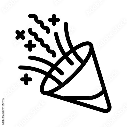 confetti line icon