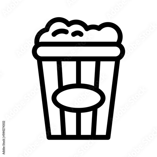 popcorn line icon