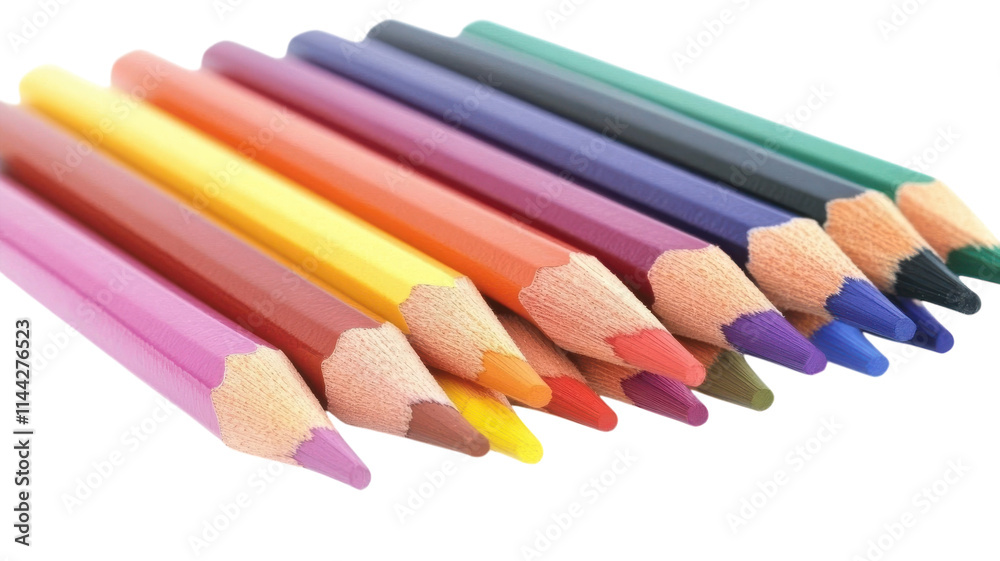 A Handful of Colored Pencils Arranged Neatly, Ideal for Creative Projects, Artworks, and Educational Activities. A Handful of Colored Pencils Arranged Neatly, Ideal for Creative Projects, Artworks, and Educational Activities.